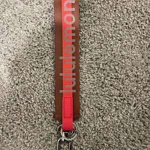 Lululemon Brown and Pink Keychain